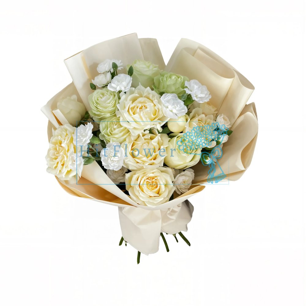 Букет цветов из: Розы и Гвоздики